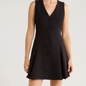 Wayf Black Sleeveless Mini Dress